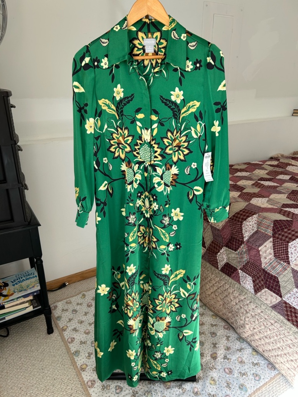 Chico’s Floral Maxi Shirt Dress NWT - Picture 2 of 11